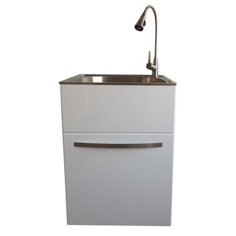 stainless steel utility cabinet with acrylic sink|small stainless steel utility sink.